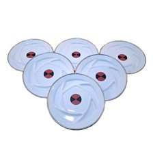 6 PIATTI IN FERROSMALTO-SILTAL