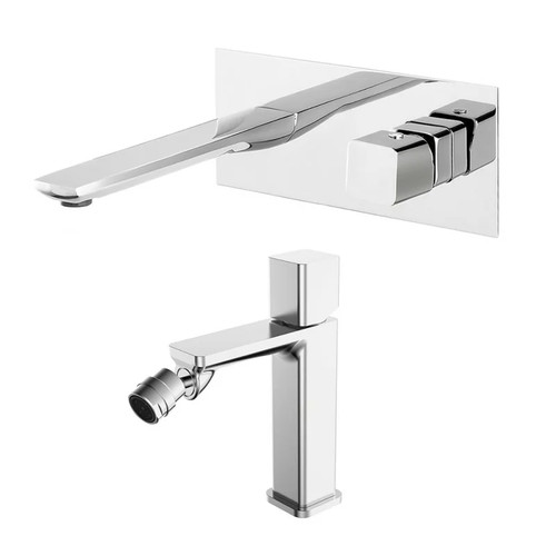 Set rubinetti lavabo muro - set,
