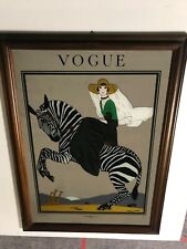 Vintage Vogue Mirror Quadro Specchio - Lady On A Zebra - Donna Su Zebra