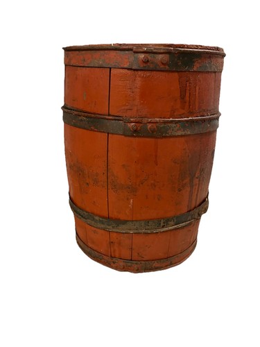 Antique red wooden and - and, steel