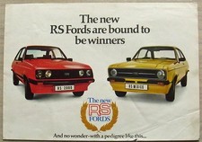 FORD Escort RS 2000 & RS Mexico depliant vendita auto gennaio 1976 FP338