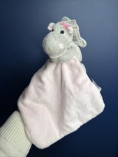 F&F - Hippo Pink Bow Blankie -