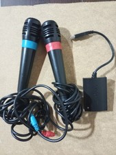 Microfoni Singstar Originali PlayStation 2 PS2 Con Adattatore 
