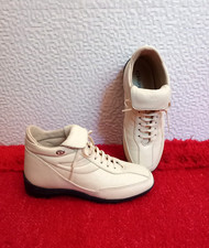 Superga - Scarpe sportive stringate in pelle colore panna