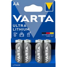 4 VARTA Ultra Lithium AA Pile