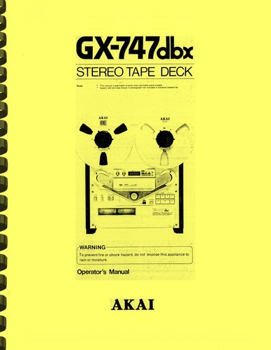 Akai 747dbx stereo tape - gx-747dbx,