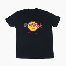 T-shirt Hard Rock Cafe New York nera in cotone taglia intera S-5XL