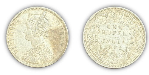 Moneta argento 1862 - 1862, rupia