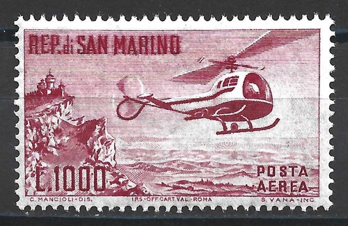 San marino 1961 - marino, aerea