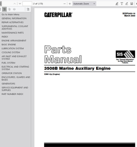 Cat caterpillar 3508b marine - cat,