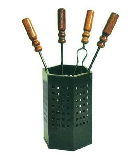 Set attrezzi camino ferro - set,