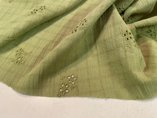 TESSUTO  IN COTONE E LINO  RICAMATO SCAMPOLO DI 1,70 METRI ART  2146 27B