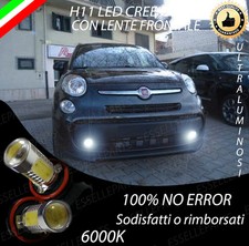 COPPIA LAMPADE FENDINEBBIA H11 LED CREE COB CANBUS PER FIAT  500 L 500L 6000K