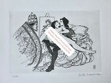 MILO MANARA RAFFAELLO the POPE Picasso  gravure Radierung acquaforte etching 