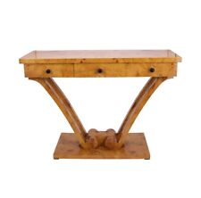 Consolle in art decò in legno di palissandro chiaro stile moderno a 3 cassetti