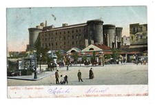 C003189   NAPOLI   CASTEL  NUOVO  NEGOZI  EDICOLA   BAR     ANIMATA    VG  1904