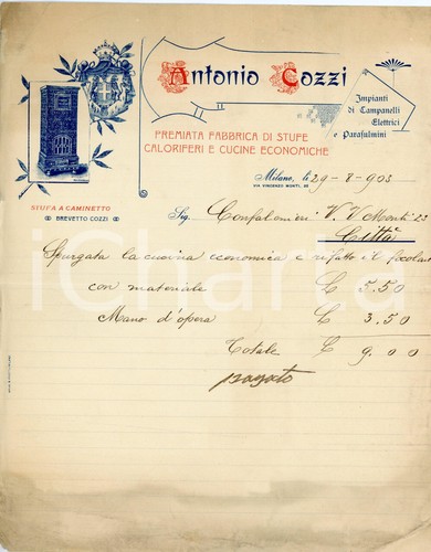 1903 milano antonio cozzi - milano,