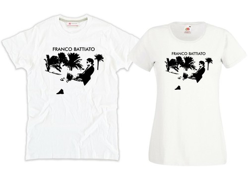 Shirt franco battiato bianca - t-shirt,