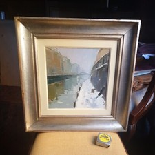 DIPINTO MODERNO/1984/NAVIGLI  INNEVATI/MILANO.