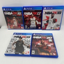 PlayStation 4 NBA 2K lotto di 5 2K16 2K17 2K18 2K19 2K20 testato e pulito PS4