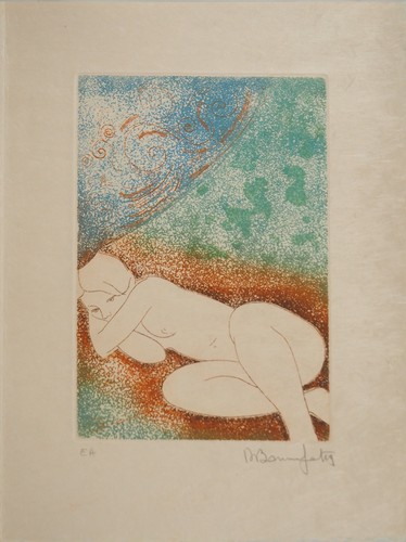 Alain bonnefoit au repos - nu,