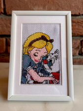 Quadro punto croce alice - quadro,
