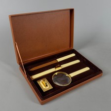 Set Scrivania Ottone Bachelite