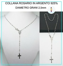  Collana Rosario Argento 925%