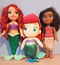 lotto x3 sirenetta principesse disney ariel e vaian + sirenetta peluche original