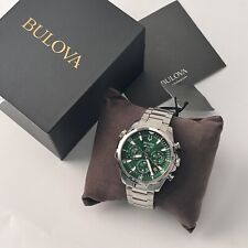 Orologio Bulova Marine Star Classic 96B396 Quadrante Verde Uomo Cronografo Quarzo 43mm