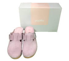 Zoccoli/sandali con tacco Birkenstock Papillio Fanny blush lavanda scamosciati EU 38 UK