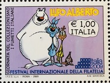ITALIA 2009 LUPO ALBERTO FESTIVAL DELLA FILATELIA FUMETTI FRANCOBOLLO NUOVO