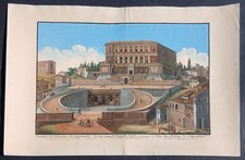 Stampa antica Veduta palazzo