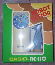 vintage CASIO AC-110 orologio picchio ROBOT ACTION CLOCK woodpeker