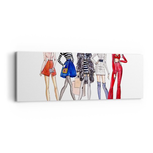 Quadro tela 90x30cm moda - 90x30cm,