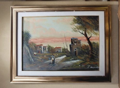Quadro olio tela paesaggio - olio,