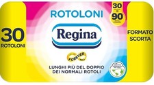 Rotoloni regina carta igienica confezione da 30 rotoli 500 strappi morbida
