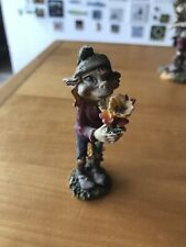 Statuetta Pixies Elfo Mazzo Di Fiori Folletto Decorazione Collezione Flowers