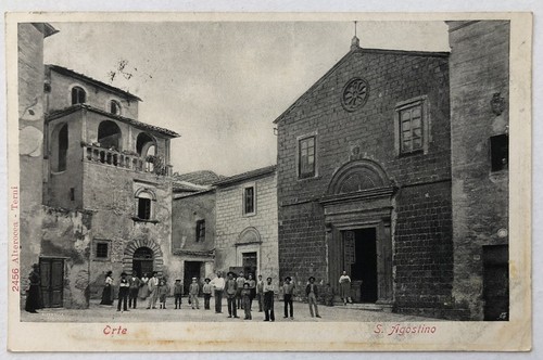 Cartolina orte sant agostino - orte, sant’agostino