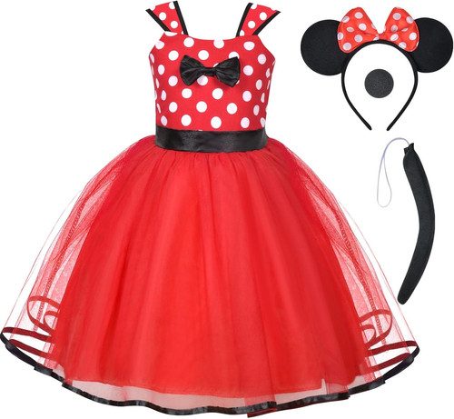 Ragazza minnie pois abito - pois, da