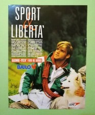 Pubblicita'Advertising Originale Vintage BAILO giacca impermeabile 1986 (A25)