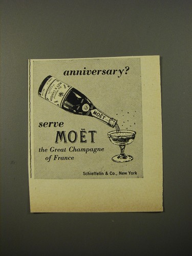 1954 moet champagne - moet, ad