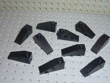 10 x black slope brick LEGO