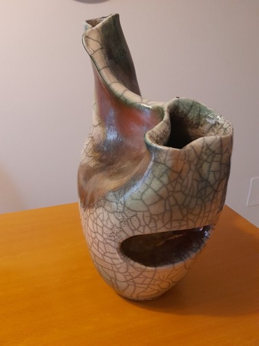 Vaso scultura ceramica - vaso,
