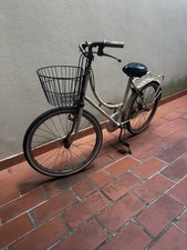 Bicicletta Bianca Uomo Donna (Unisex) da Città Con Cestino