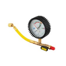 MANOMETRO PER AZOTO CON TUBO E RUBINETTO ATTACCO 1/4" R404A R410 R407C R134A R32