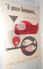 IL PESCE GENEPESCA RICETTARIO 1968 Ricette Pesce Ittiche Cucina Mare Surgelato