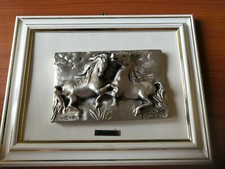 Silver Moving Horses Painting