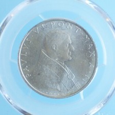 PAOLO VI 500 LIRE 1964 ROMA ARGENTO SILVER COIN IN SLAB PCGS MS66 CURRENCY
