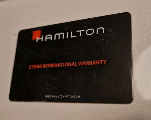 Hamilton card warranty carta - card, warranty-carta